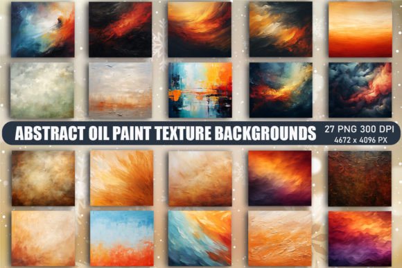 Abstract Oil Paint Texture Backgrounds for Designers
