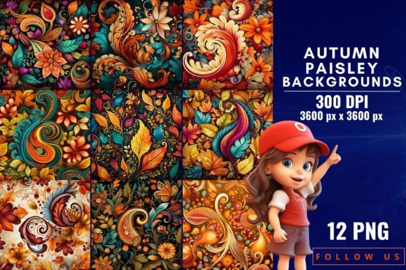 Autumn Paisley Backgrounds: A Rich Tapestry for Your Designs