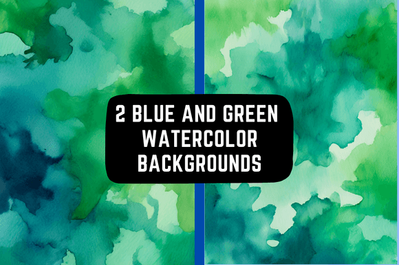 Blue and Green Watercolor Backgrounds: A Designer's Visual Toolkit