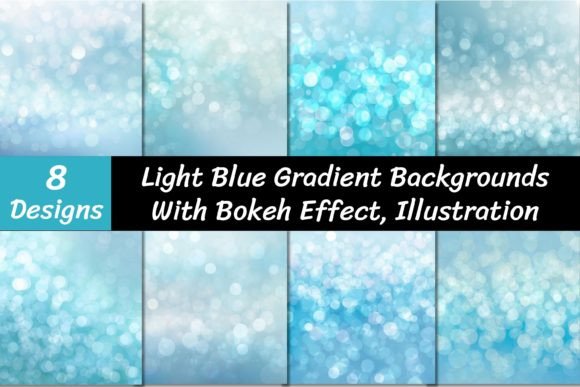 Blue Gradient Backgrounds with Bokeh: A Designer's Go-To Asset