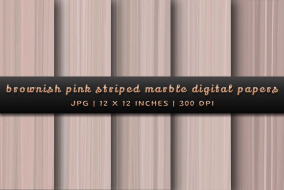 Brownish Pink Striped Marble Backgrounds: Sophisticated Design Assets