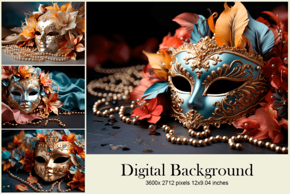 Celebrate in Style: Mardi Gras Mask Backgrounds Wallpaper