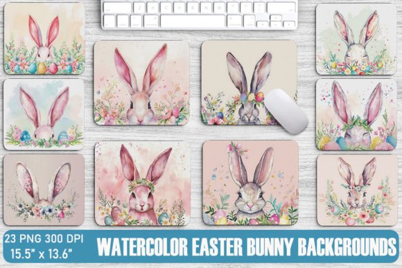 Easter Bunny with Flowers Backgrounds: A Designer's Spring Asset