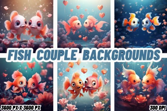 Fish Couple Backgrounds: Enchanting Aquatic Designs