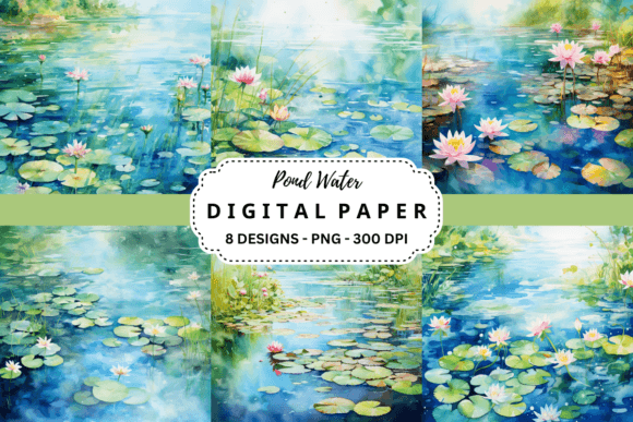 Pond Water Backgrounds: An 8-Pack of High-Resolution Textures