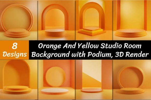 Warm Up Your Visuals: Orange and Yellow Studio Backgrounds
