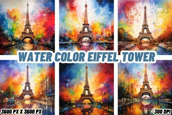 Watercolor Eiffel Tower Backgrounds: 12 Painterly Designs for Parisian Charm