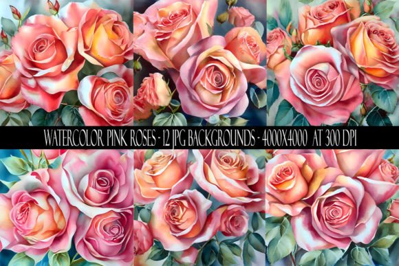 Watercolor Pink Rose Backgrounds: A Designer's Toolkit for Elegance