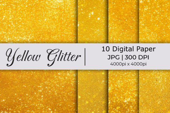 Yellow Big Glitter Paper Backgrounds: A Digital Sparkle for Modern Creators